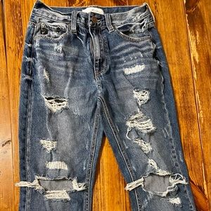 Kancan distressed mom jeans